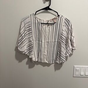 Forever 21 Monochrome Striped Crop Top